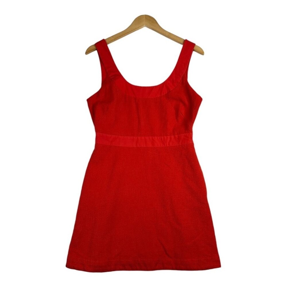 Anthropologie Maeve Scoop Neck Mini Dress size 8 Red